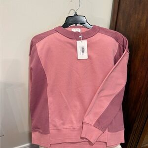 Fate Two-Tone Rose Pink Pullover Sweatshirt